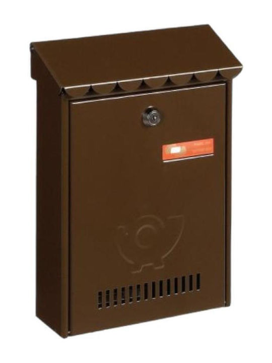 Viometal Outdoor Mailbox Plastic in Brown Color 17.5cm