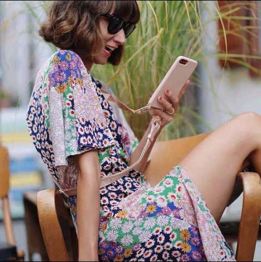 Sonique Carryhang Liquid Strap Back Cover Σιλικόνης 0.5mm με Λουράκι Μαύρο (iPhone XS Max)