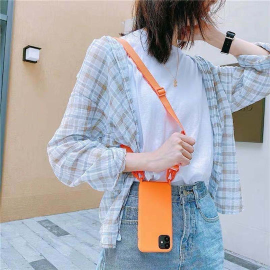 Sonique Carryhang Liquid Strap Back Cover Σιλικόνης 0.5mm με Λουράκι Μαύρο (iPhone XS Max)