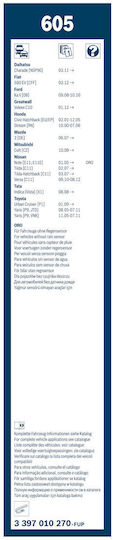 Bosch Twin 605 Set Frontal Lamele Ștergătoare Auto 600mm/340mm