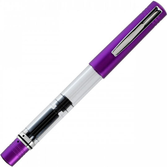 Monteverde Fountain Pen Medium Aluminum with Purple Ink