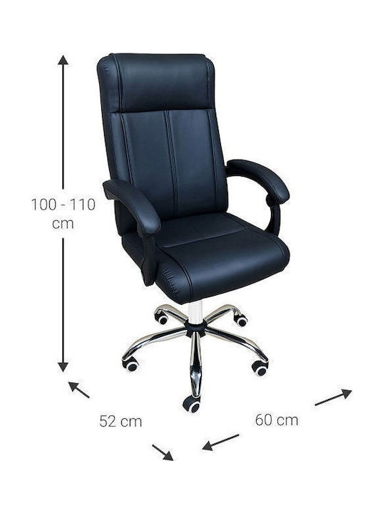 Polihome Blackthorn Executive Office Chair with Recline and Adjustable Arms Mauro
