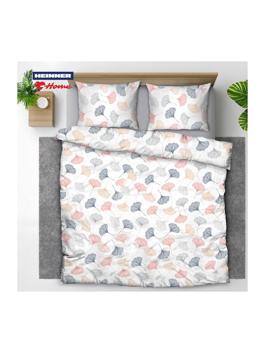 Heinner Duvet Cover Set Cotton Double with 2 Pillowcases & 1 Sheet 200x230 Linden