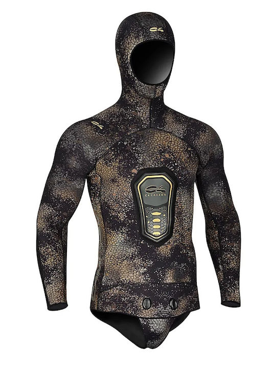 C4 Skin Med Divisible Wetsuit Shaved for Speargun Camouflage 7mm