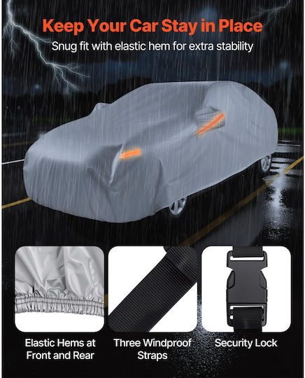 Vevor Covers 515x245x115cm Waterproof for Sedan Secured with Straps