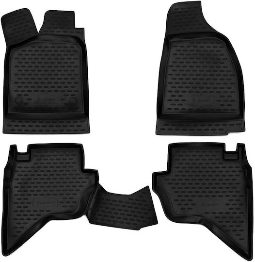 Novline Set Covorașe Față și Spate Tip Tavă 4buc din TPE pentru Ford Vânător 2007-2011 Negre