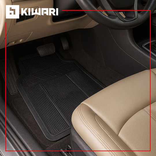 Set 4 Covorașe Auto Universale Kiwari Tough Negru