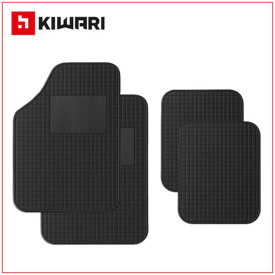 Set 4 Covorașe Auto Kiwari Strong Universal Negru