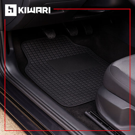 Set 4 Covorașe Auto Kiwari Strong Universal Negru