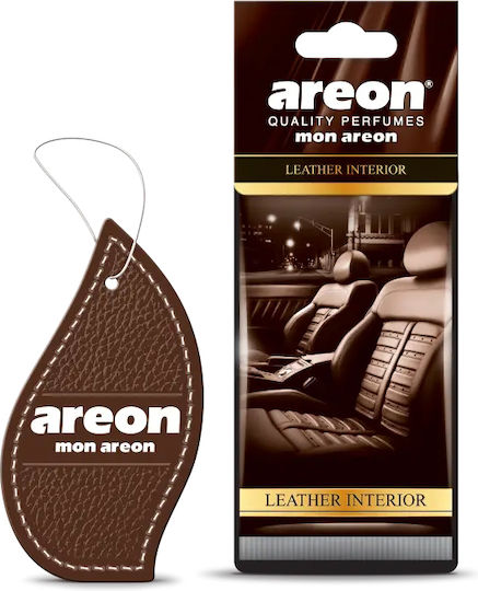 Areon Car Air Freshener Tab Pendand Mon Leather Interior