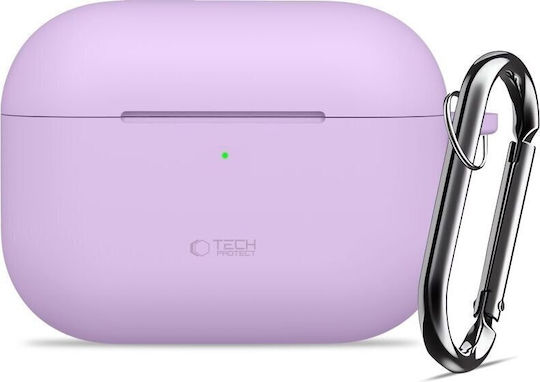 Tech-Protect Silicone Hook Husă cu cârlig în culoarea Violet pentru Apple AirPods Pro 3