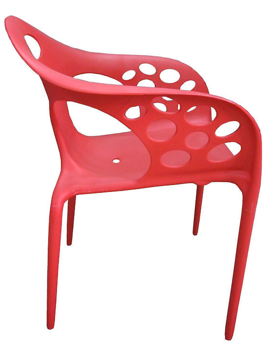 Outdoor Armchair Polypropylene Red 62x57x80cm