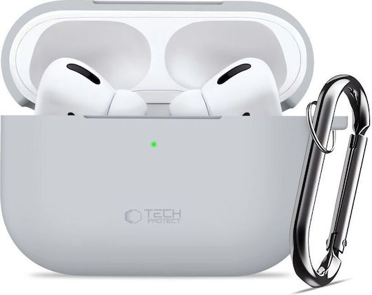 Tech-Protect Silikon Haken Tasche in Grauer Farbe für Apple AirPods Pro 3