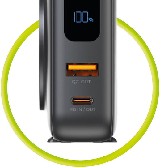Mobile Origin PBT-03L-BLK MagSafe Power Bank 10000mAh 20W με Θύρα USB-A και Θύρα USB-C Power Delivery Μαύρο
