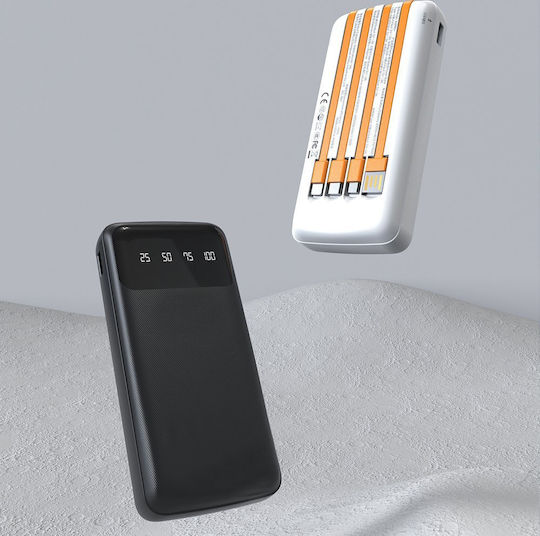 Dudao K6Pro Power Bank 10000mAh 15W With 2 USB-A Output Ports White