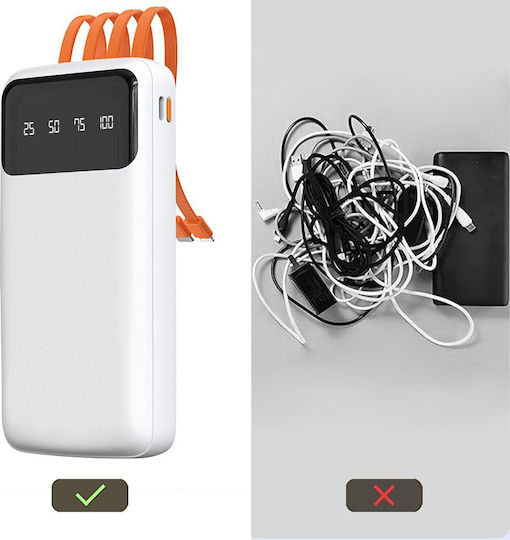 Dudao K6Pro Power Bank 10000mAh 15W With 2 USB-A Output Ports White