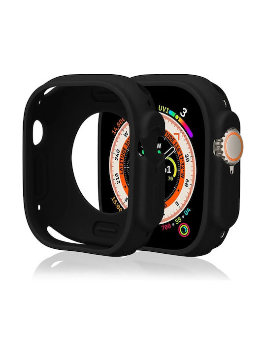 Hurtel Θήκη Σιλικόνης σε Μαύρο χρώμα για Apple Watch Series 4, 5, 6, SE