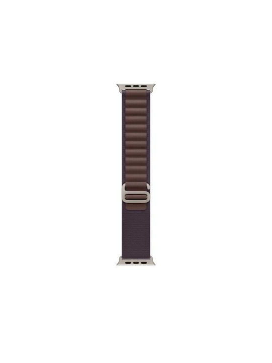Apple Alpine Loop Medium Natural Titanium Finish Λουράκι Indigo (Apple Watch 44, 45, 46, 49mm)