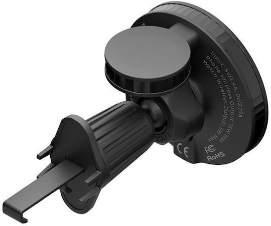 Mobile Origin Car Mobile Mount with Magnet and Wireless Charging MagSafe Black