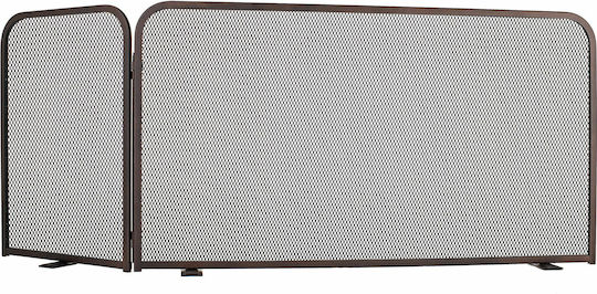 Zogometal Μεταλλικό Προστατευτικό Τζακιού 80x35x50cm Μπρούτζινο