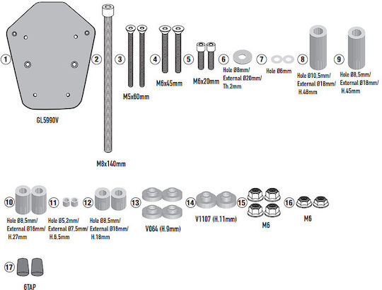 Kappa Moto Rack for Sym Jet 14 24-25
