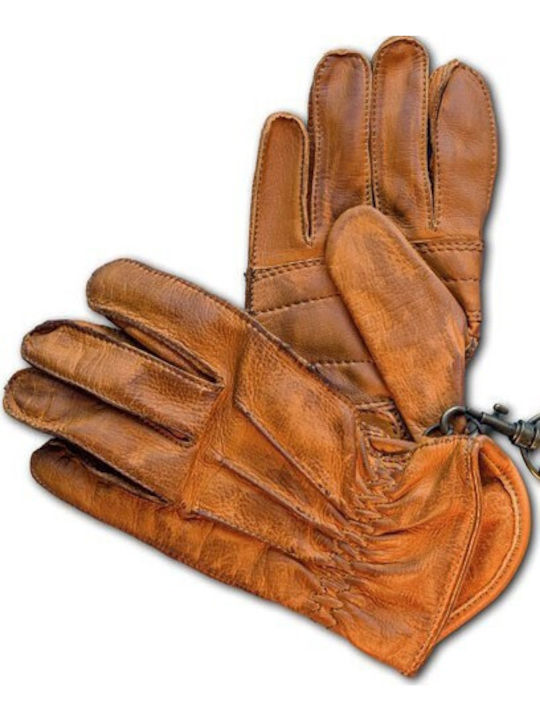 13 1/2 Lowlander Herren Motorradhandschuhe Leder 4 Jahreszeiten Cognac