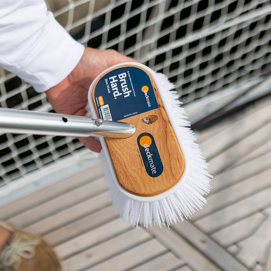 Deckmate Deck Mate Βούρτσα Πλυσίματος Σκάφους με Σκληρή Τρίχα και Μήκος 24εκ. Λευκό Χρώμα