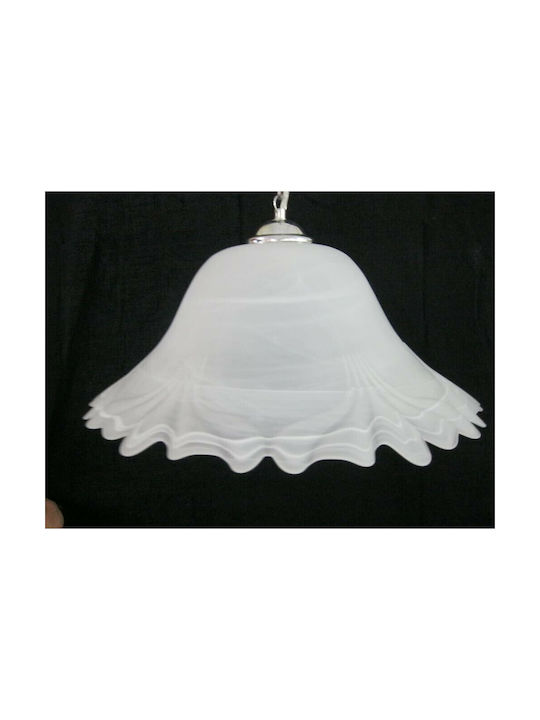 Epiplo-Fos Pendant Light White with Socket E27 37x37x16cm