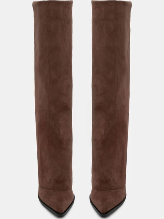 Leder Damenstiefel Cowboy Braun