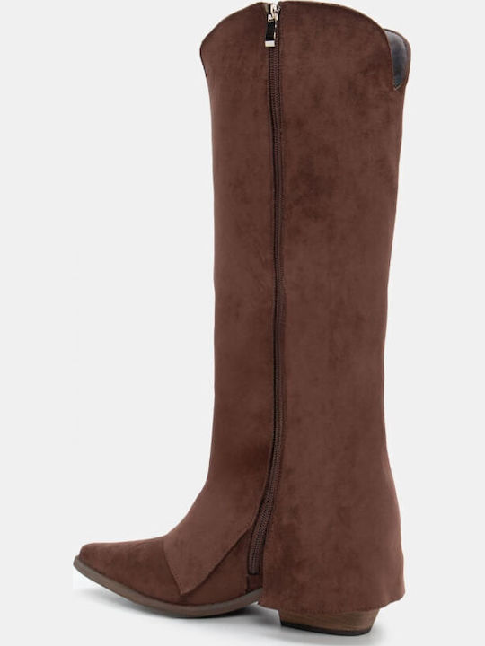 Leather Cowboy Boots Brown