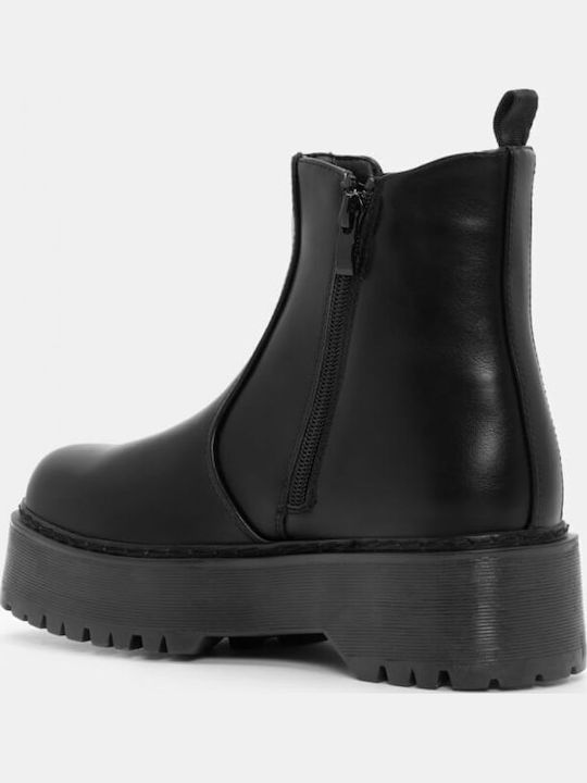 Leather Women's Chelsea Boots Black