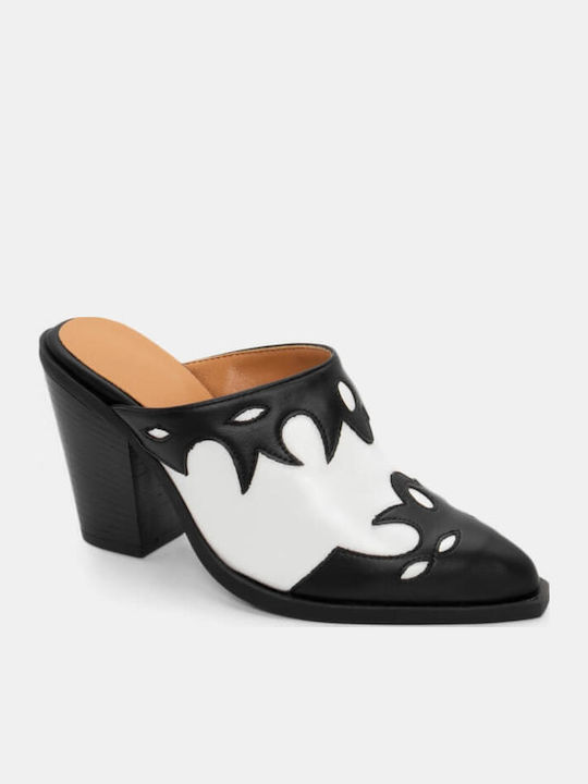 Mules With Chunky High Heel