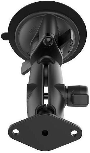 RAM Mount Twist-Lock Suction Cup Double Ball Mount Suport Auto pentru Telefon cu carcasă Neagră
