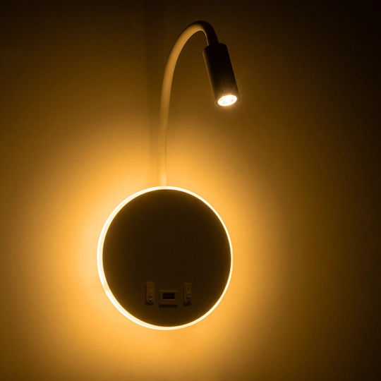 GloboStar Goose Monos LED Alb Cald Spot în Culoare Alb