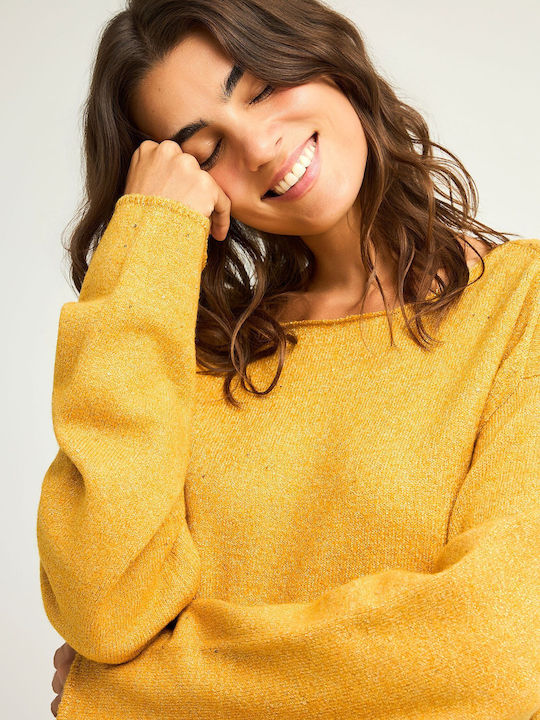 Women's Long Sleeve Sweater Yellow