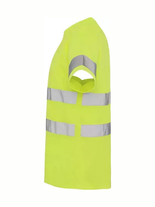 Roly Reflektierendes Kurzärmeliges Unisex Arbeitshemd Delta Kode 9310 Fluor Gelb