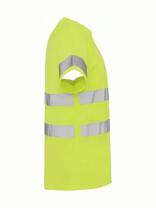 Roly Reflektierendes Kurzärmeliges Unisex Arbeitshemd Delta Kode 9310 Fluor Gelb