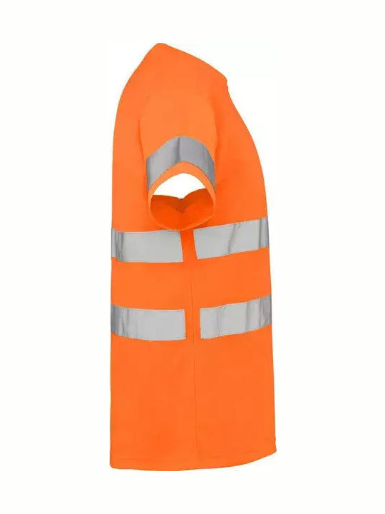 Roly Reflektierendes Kurzärmeliges Unisex Arbeitshemd Delta Code 9310 Fluororange