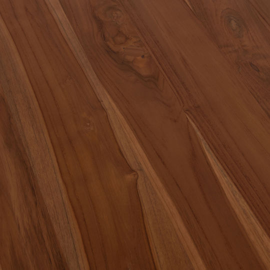 Roder Rund Tisch Speisesaal aus Massivholz Teak 130x130x79cm