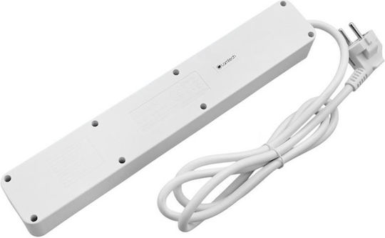 Lamtech Πολύπριζο 5 Θέσεων με 1 USB-A, USB-C, Διακόπτη και Καλώδιο 1.5m