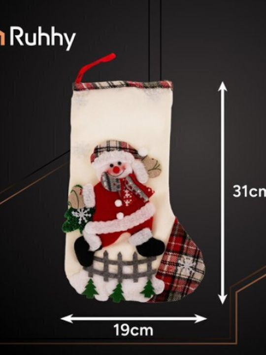 Christmas Decorative Polyester Multicolour Socks with Santa Claus / Reindeer / Tree L31xW19cm 4pcs