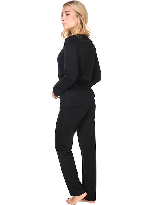 Comfort Winter Women's Pyjama Set Black