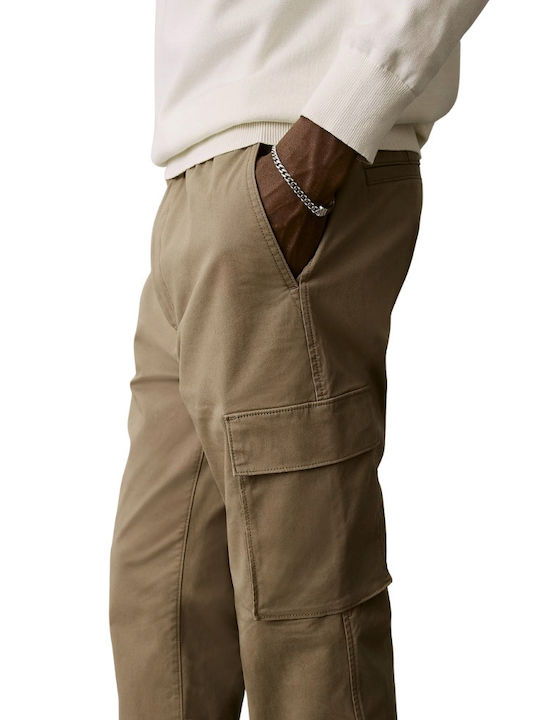 Hose Cargo Elastisch in Enger Passform Khaki