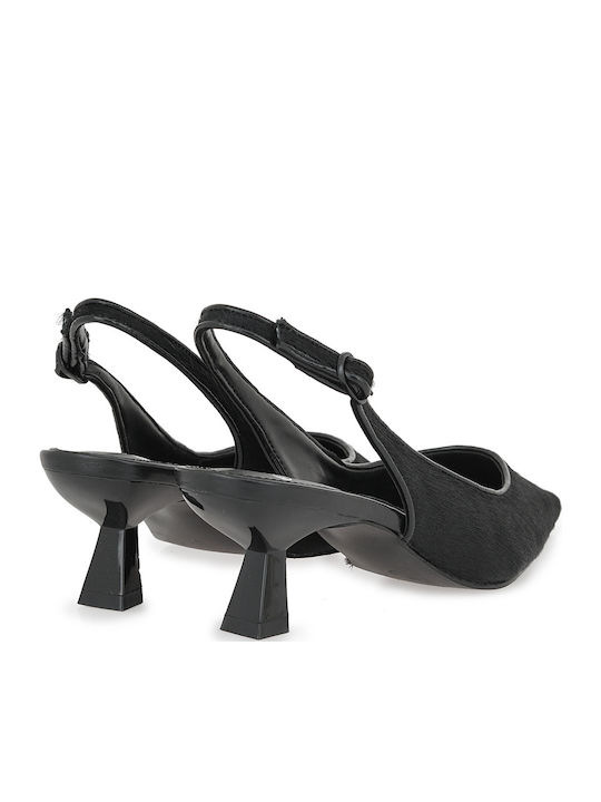 Leather Black Medium Heels Blair 368