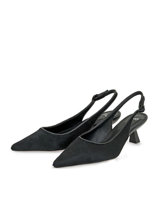 Leather Black Medium Heels Blair 368