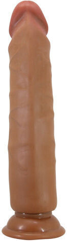 Baile Glass Dildo With Suction Cup Flesh 25cm