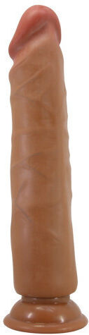 Baile Glass Dildo With Suction Cup Flesh 25cm