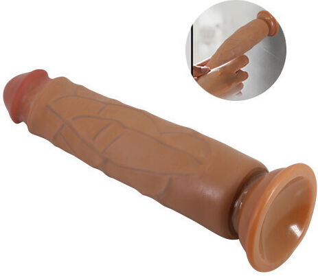Baile Glass Dildo With Suction Cup Flesh 25cm