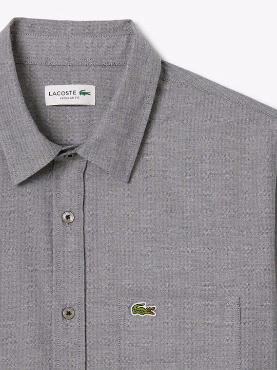 Long-sleeved Cotton Shirt Gray