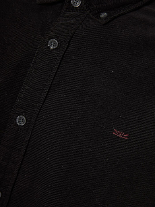 Long-sleeved Corduroy Shirt Black